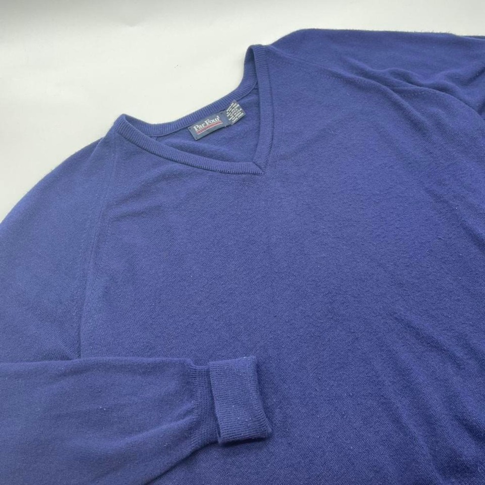 Vtg Par Four‎ size XL golf V-neck sweater blue,Orlon acrylic USA made